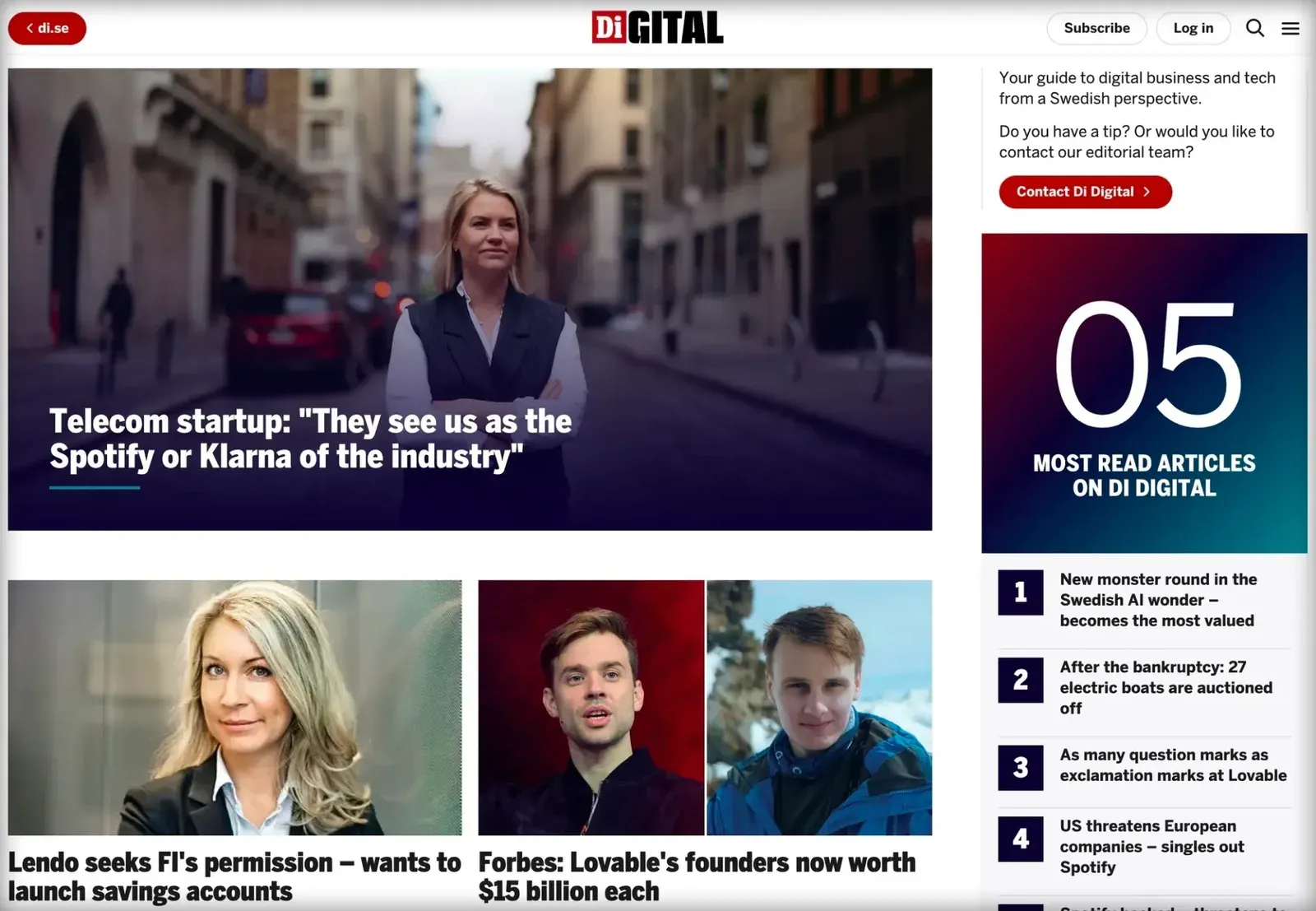 Di Digital website
