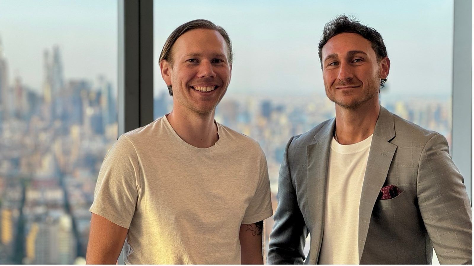 From the left: Jonas Cedenwing (Founder & CTO, Telness Tech), Giovanni Perone (Co-Founder & CEO, New York Mobile). Location: One World Trade Center (NY Mobile HQ).
